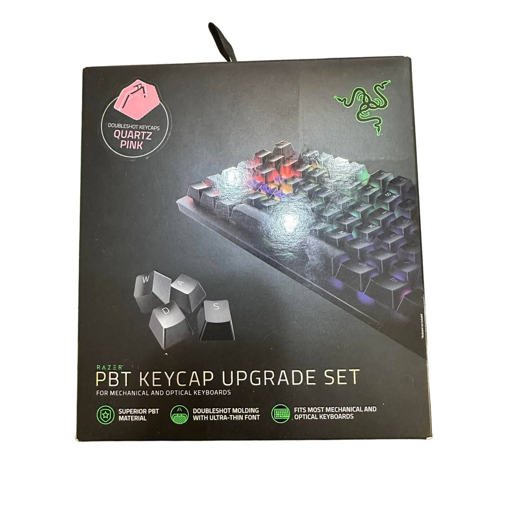 Razer PBT Doubleshot Keycap Upgrade Set - Quartz Pink - NEW